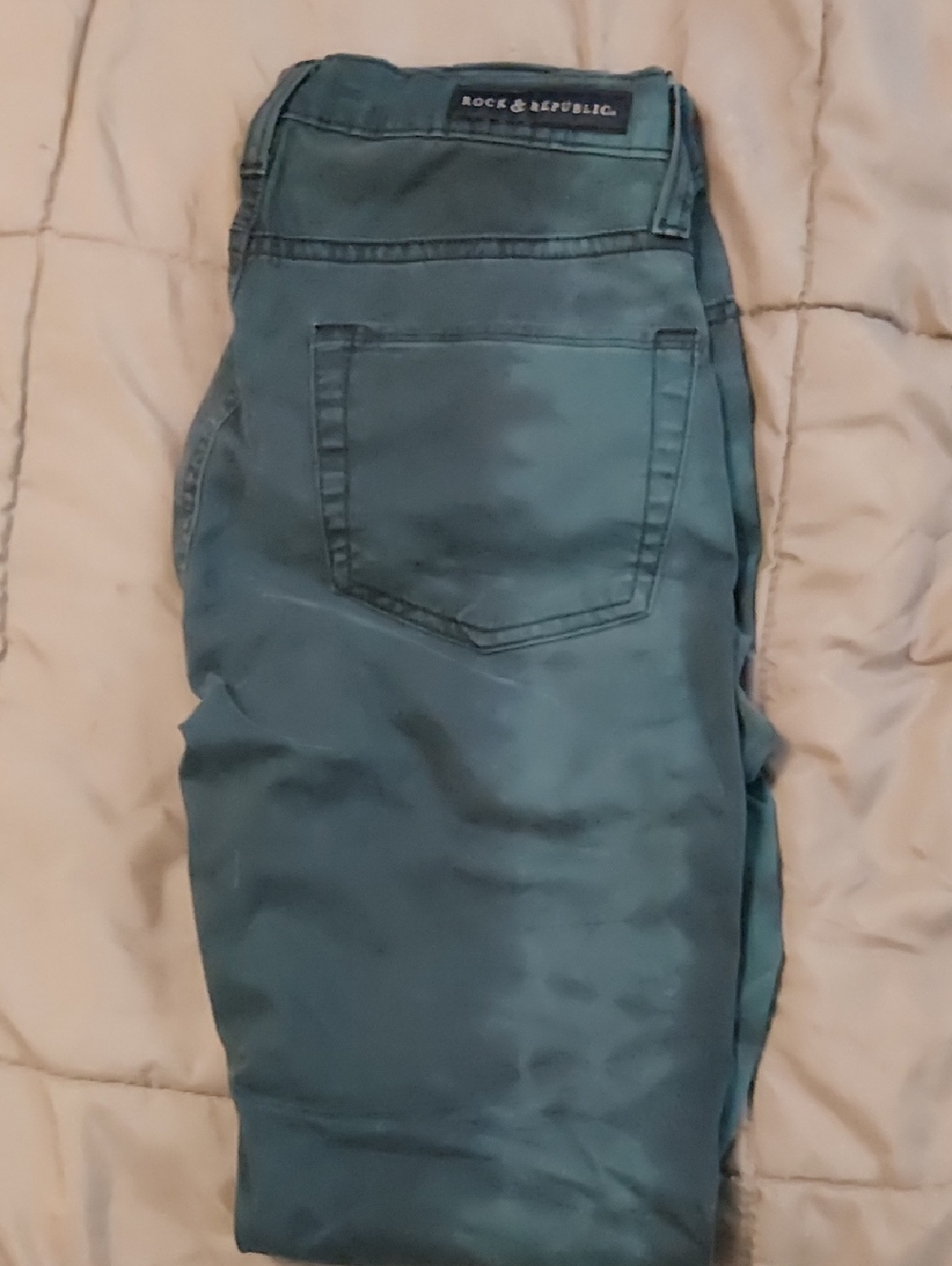 Rock & Republic Teal Slim Jeans